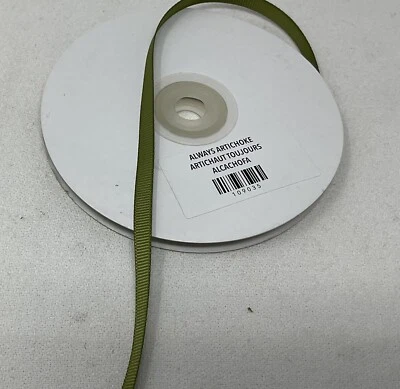Stampin’ Up ALWAYS ARTICHOKE Ribbon 1/4" Grosgrain Ribbon - New 15 Yards - Image 1 of 2