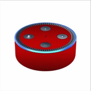 Skin Decal for Amazon Echo Dot 2 (2nd generation) / Red Carbon Fiber graphite