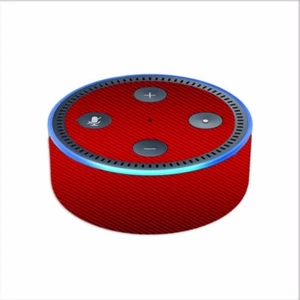 Skin Decal for Amazon Echo Dot 2 (2nd generation) / Red Carbon Fiber graphite - Picture 1 of 1