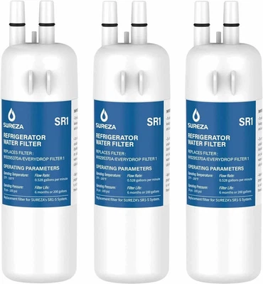 BRANDED Whirlpool EDR1RXD1 Refrigerator Water Filter 1 | OEM Certified | 3-Pack Genuine