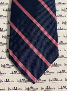 Rare BROOKS BROTHER Silk Navy With Pink Stripes Design Tie BRAND NEW - Picture 1 of 3