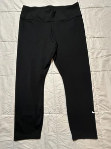 Nike Dri Fit schwarze Capri-Leggings Damengröße Large - Bild 1 von 6