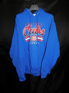 Chicago Cubs Baseball L NWT Blue Hoodie Sweatshirt Pullover USA Made NEW Tag - Picture 1 of 7