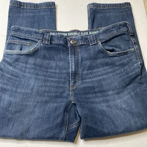 Duluth Trading Jeans Mens 40x30 Dark Blue Denim Slim Fit Ballroom Double Flex! - Picture 1 of 6