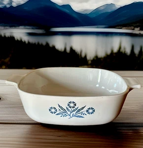 Vintage Corning Ware Cornflower Blue Casserole Dish w/Handles-1 Quart PRISTINE! - Picture 1 of 9