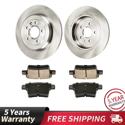 Kit de rotores de pastillas de freno traseras de cerámica para Ford Five Hundred Freestyle 2005-2007 Foto 1 de 4
