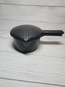 Micro cocina colador de olla al vapor Pampered Chef - tamaño pequeño 4 tazas/1 cuarto - negro - Imagen 1 de 11