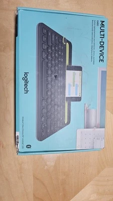 Logitech - K480 Tenkeyless (TKL) Bluetooth Membrane Multidevice Keyboard - Black - Image 1 of 4