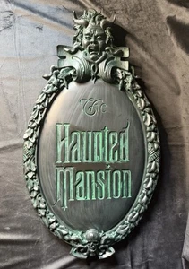 Disney Parks The Haunted Mansion Wall Gate Plaque Sign Full Size Replica New/Box - Picture 1 of 7