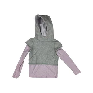 Ivivva girls youth 14 hoodie athletic wear gray pink sweatshirt mm17 - Picture 1 of 6
