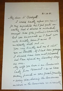 Brig-General John Marriott (1861-1953) Autograph ~ Handwritten Signed Letter - Picture 1 of 2