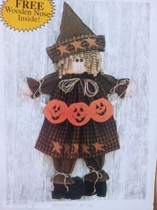 Witch Halloween Wall-hanging-Door Greeter-Pumpkins-Pattern & Instructions-Uncut - Picture 1 of 2