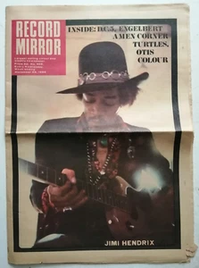 Record Mirror November 23 1968 Jimi Hendrix Cover - Imagen 1 de 6