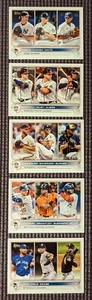 5 2022 Topps Series 1 League Leaders Guerrero Jr. Scherzer Cole Wheeler Burnes - Picture 1 of 2