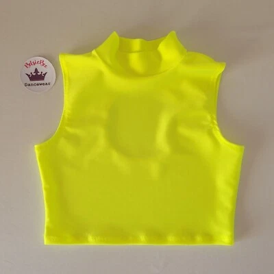 Made To Order Plain Lycra No Sleeve Turtle Neck Keyhole Back Top Any Size/Colour - Image 1 of 4
