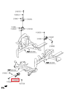 Genuine/OEM 21950A5300 BRACKET ASSY-ROLL ROD for Hyundai i30 15 - Picture 1 of 1