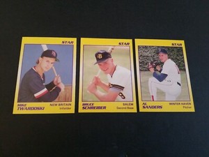 3-1990 STAR CO. ROOKIES MIKE TWARDOSKI,BRUCE SCHREIBER,AL SANDERS  MINT