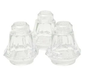 Salt and Pepper Mini Shakers Plastic Crystal Like Look - clear (12 pcs) - Picture 1 of 3