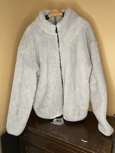 victorias secret pink fuzzy Full Zip Sweater Women’s XL - Picture 1 of 3