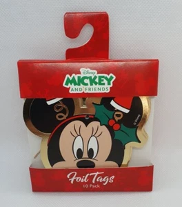 Disney Mickey Mouse and Friends 10 Christmas Foil Gift Tags - Picture 1 of 2