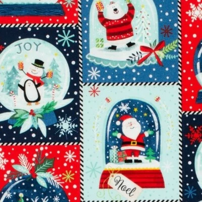 Tela precortada Create It, globos parches de nieve navideños, Navidad, cuarto de grasa Foto 1 de 3