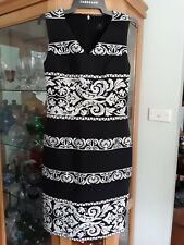 David Lawrence Fully Lined Dress ~ Size (8) Brocade Style Pattern ~ Stylish!!