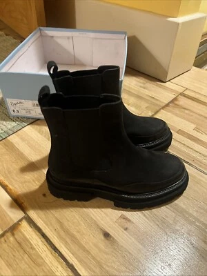 Botas Seychelles para mujer Savor The Moment negras a media pantorrilla 6,5 nuevas de cuero de combate Foto 1 de 4