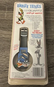 OROLOGIO VINTAGE NUOVO VECCHIO STOCK BUGS BUNNY LOONEY TUNES QUARZO FLIP-IT HONG KONG - Foto 1 di 5