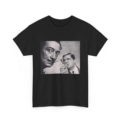 Funny Art Mashup Unisex Heavy Cotton Tee, Mr Bean and Salvador Dali Shirt, Gift - Image 1 of 2