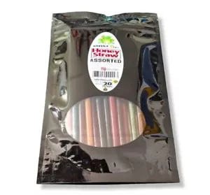 HONEY STICKS 20 Straws ASSORTED FLAVORS STIX PURE USA HONEY in Each Honey Straw - Picture 1 of 7