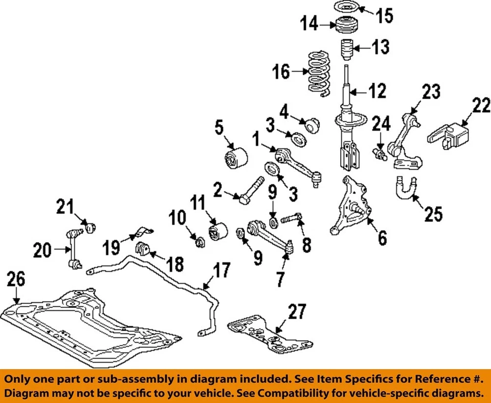 MERCEDES OEM 01-11 C230-Upper Cntrl Arm Bushing 203333101464 - Imagem 1 de 1
