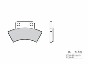 PASTILLAS FRENO BREMBO 07PO03SX TRASERAS POLARIS BIG BOSS 400 L 6X6 - Imagen 1 de 1