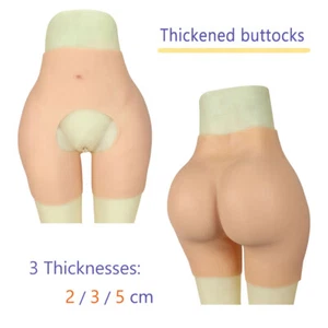 1.2/2.6cm Silicone Hip Pants Underwear Sexy Butt Hip Up Enhancer Open Crotch - Imagen 1 de 16