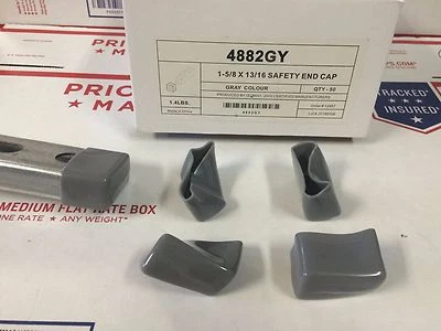 GENERIC 50/BOX Shallow GREY / GRAY End Caps 4 Unistrut Channel 13/16" #4882GY P2860-33