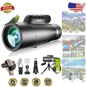 HD High Power Monocular Telescope with Tripod – Perfect for Stargazing & Hiking - Picture 1 of 10