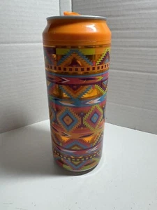 Cool Gear Can 16 oz Travel Cup Mug Tumbler BPA Free Spill Proof Aztec Print - Picture 1 of 5
