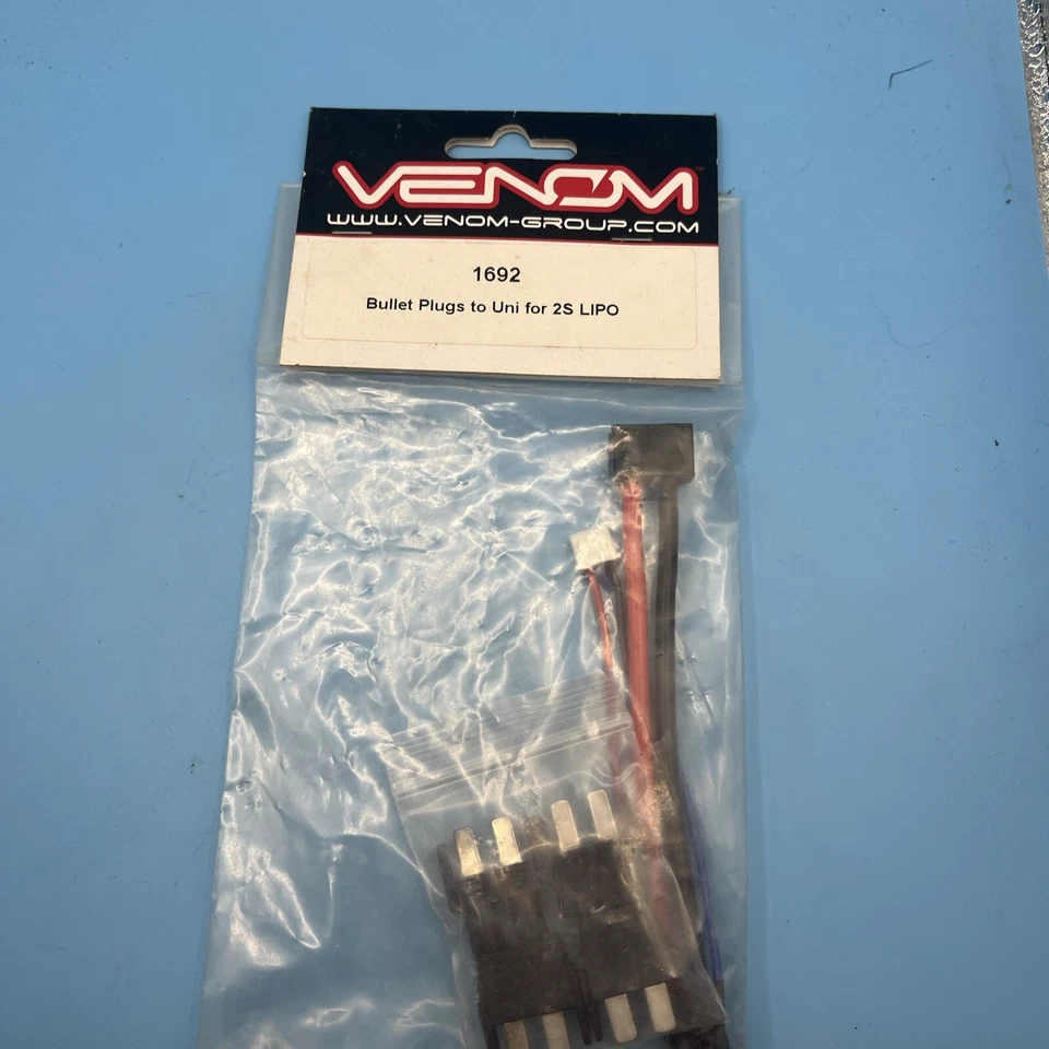 RC Venom 2S LIPO BUllet Plugs To Uni Set 1692 B21 - Image 1 of 1