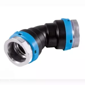 Unipipe 32 mm 1 1/4'' Aluminum Compressed Air 45 Degree Elbow UACC4.032032 - Picture 1 of 3