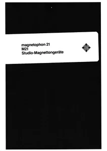 Service Manual-Anleitung für Telefunken Magnetophon M 21 - Bild 1 von 1