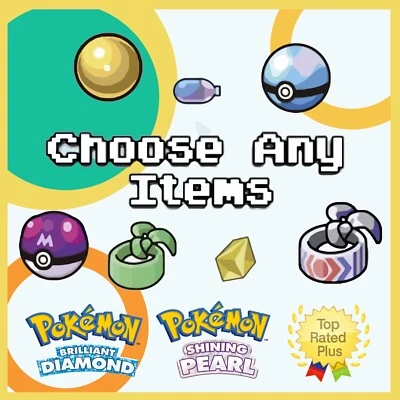 CUALQUIER ARTÍCULO para Pokémon Diamante Brillante Perla Brillante BDSP Held Master Ball TMs Foto 1 de 4