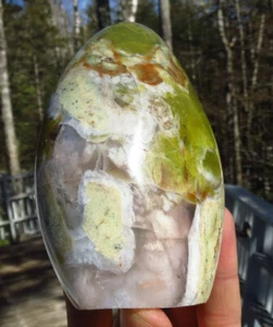 GREEN OPAL GORGEOUS RARE AAA GRADE POLISHED CRYSTAL FREEFORM TOWER - Picture 1 of 9