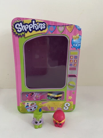 SHOPKINS Vending Machine storage Tin With 2 original exclusive shopkins Cover