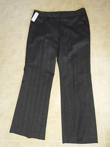 NWT Signature by Larry Levine Womens Black  Lined Dress Pants Size 16  - Picture 1 of 3