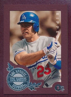 1996 FLEER E-MOTION XL #210 ERIC KARROS LA DODGERS THICK CARD STOCK MINT - Image 1 of 2