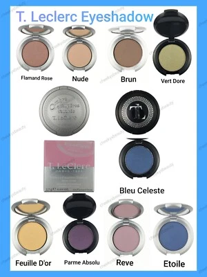 T. Leclerc Powder Eyeshadow, Augenfarbe, kompakter Lidschattenpuder, matt & schimmernd