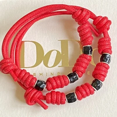 Dodo Pomellato Bracciale Rosso Nero Milan Bimbo Adulto Granelli Fuori Produzione - Immagine 1 di 4