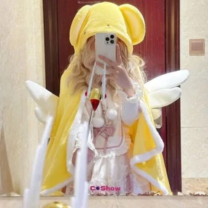 Anime Cardcaptor Sakura CERBERUS Cosplay Costume Adult Unisex Cloak Casual Robe - Picture 1 of 12
