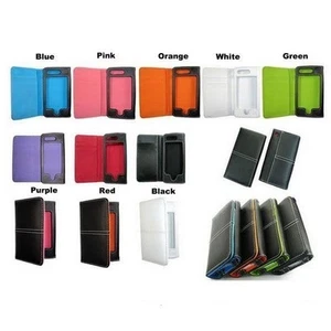 HOUSSE POCHETTE SIMILI CUIR IPHONE 4 PORTE CARTE DE CREDIT ROSE BLEU NOIR VIOLET - Photo 1 sur 3