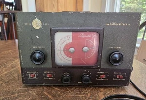 Vintage Hallicrafters Model S-41G Skyrider Jr. AM/SW Radio działające! Ze słuchawkami - Zdjęcie 1 z 9