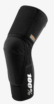 100% Teratec Plus MTB Mountain Bike Knee Guards (pair) Black LG - Image 1 of 2